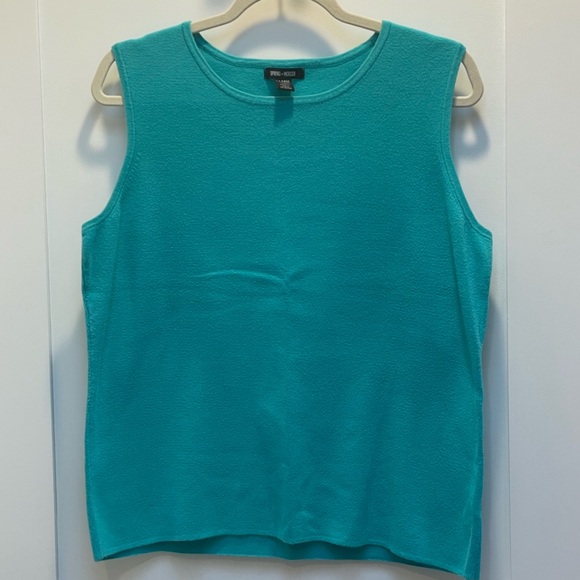 Spring & Mercer Turquoise Blue Knit Sleeveless Tank Top. EUC - Picture 1 of 8